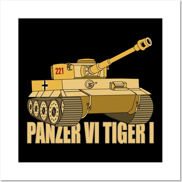 Panzer VI Tiger I Tank Gift WW2 German Army Tanks Wall Art by Battlefields